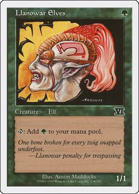 Llanowar Elves card from Classic Sixth Edition