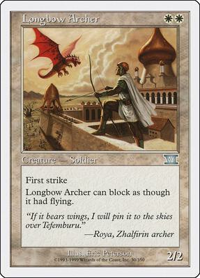 Longbow Archer card from Classic Sixth Edition