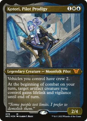 Kotori, Pilot Prodigy (Display Commander) - Thick Stock card from Commander: Kamigawa: Neon Dynasty