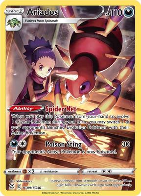 Ariados card from SWSH09: Brilliant Stars Trainer Gallery