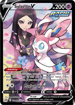 Sylveon V card from SWSH09: Brilliant Stars Trainer Gallery
