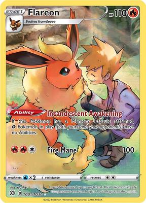 Flareon card from SWSH09: Brilliant Stars Trainer Gallery