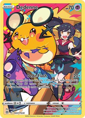 Dedenne card from SWSH09: Brilliant Stars Trainer Gallery