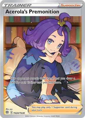 Acerola's Premonition card from SWSH09: Brilliant Stars Trainer Gallery
