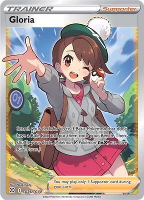 Gloria card from SWSH09: Brilliant Stars Trainer Gallery