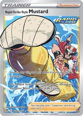 Rapid Strike Style Mustard card from SWSH09: Brilliant Stars Trainer Gallery