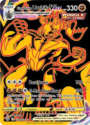 Single Strike Urshifu VMAX (Secret) card from SWSH09: Brilliant Stars Trainer Gallery