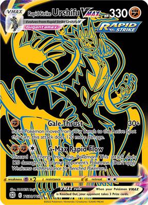 Rapid Strike Urshifu VMAX (Secret) card from SWSH09: Brilliant Stars Trainer Gallery