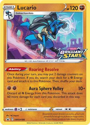 Lucario - SWSH186 card from SWSH: Sword & Shield Promo Cards