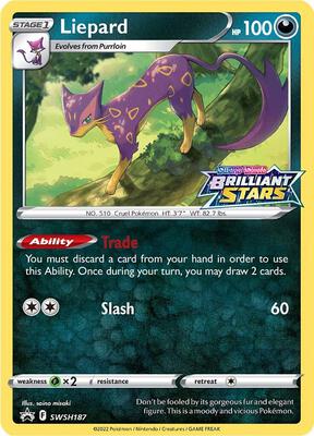 Liepard - SWSH187 card from SWSH: Sword & Shield Promo Cards