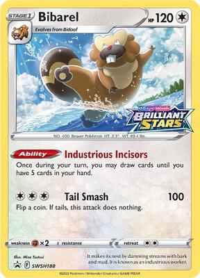 Bibarel - SWSH188 card from SWSH: Sword & Shield Promo Cards