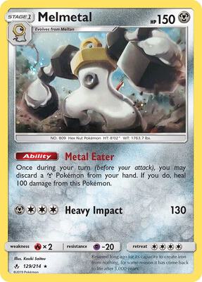 Melmetal - 129/214 (Cosmos Holo) card from Blister Exclusives
