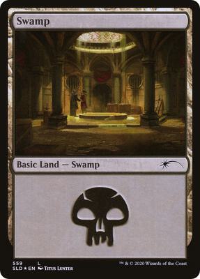 Swamp (559) card from Secret Lair Drop Series