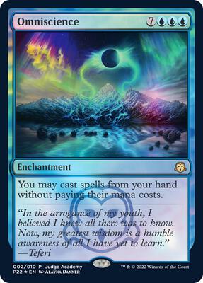 Omniscience card from Judge Promos