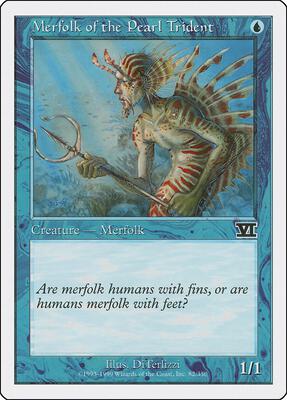 Merfolk of the Pearl Trident card from Classic Sixth Edition