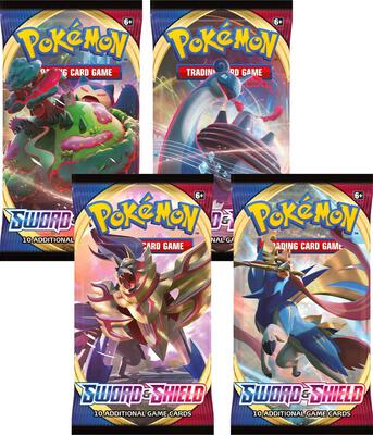 Sword and Shield Base Set Booster Pack Art Bundle [Set of 4] card from SWSH01: Sword & Shield Base Set