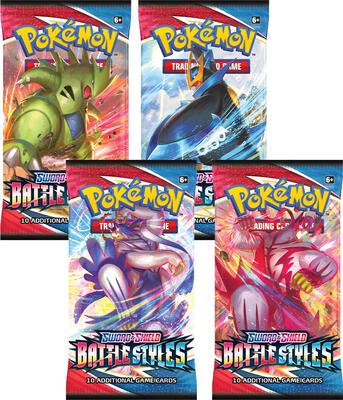 Battle Styles Booster Pack Art Bundle [Set of 4] card from SWSH05: Battle Styles