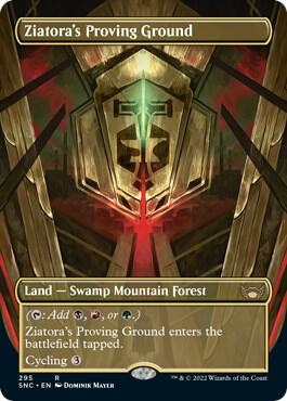 Ziatora's Proving Ground (Borderless) card from Streets of New Capenna