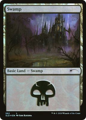 Swamp (562) card from Secret Lair Drop Series