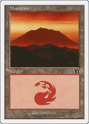 Mountain (343) card from Classic Sixth Edition