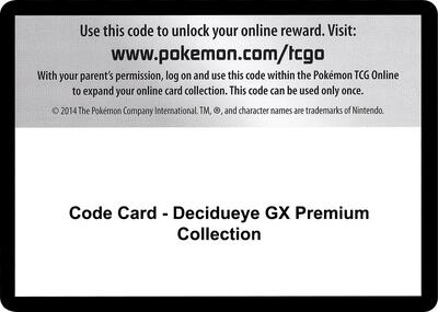 Code Card - Decidueye GX Premium Collection card from SM - Guardians Rising