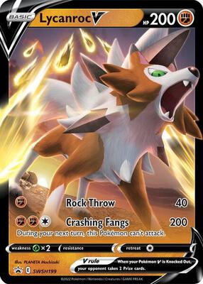 Lycanroc V - SWSH199 card from SWSH: Sword & Shield Promo Cards