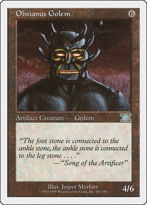 Obsianus Golem card from Classic Sixth Edition