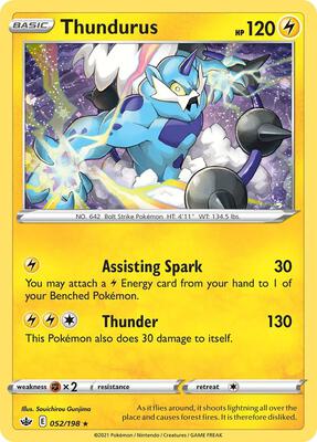Thundurus - 052/198 (Cosmos Holo) card from Blister Exclusives