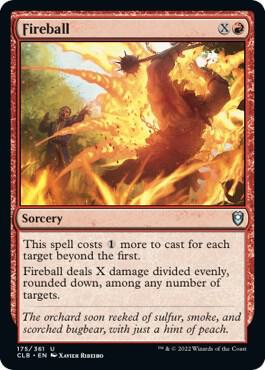 Fireball card from Commander Legends: Battle for Baldur's Gate