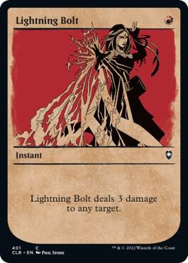 Lightning Bolt (Showcase) card from Commander Legends: Battle for Baldur's Gate