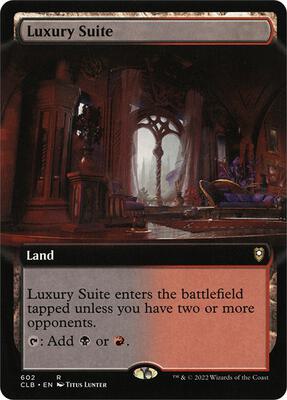 Luxury Suite (Extended Art) card from Commander Legends: Battle for Baldur's Gate