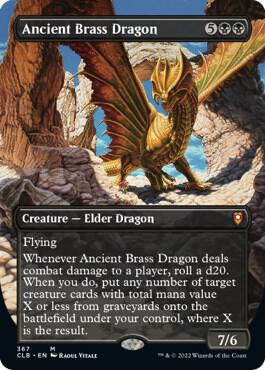 Ancient Brass Dragon (Borderless) card from Commander Legends: Battle for Baldur's Gate