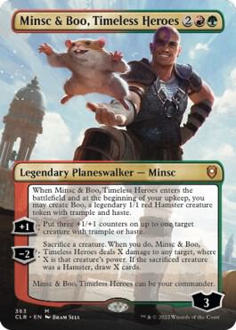 Minsc & Boo, Timeless Heroes (Borderless) card from Commander Legends: Battle for Baldur's Gate
