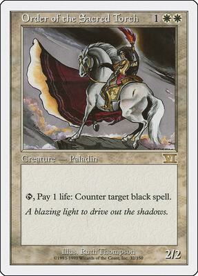 Order of the Sacred Torch card from Classic Sixth Edition