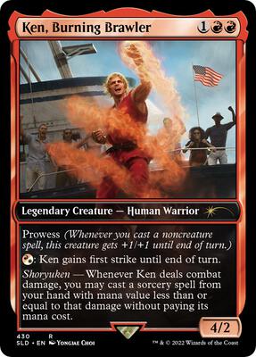 Ken, Burning Brawler card from Secret Lair Drop Series