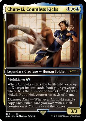Chun-Li, Countless Kicks card from Secret Lair Drop Series