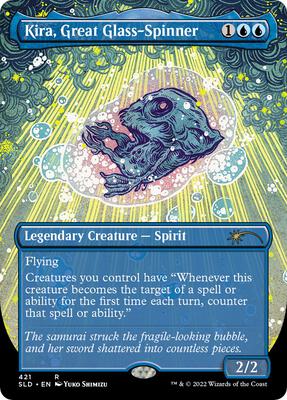 Kira, Great Glass-Spinner (Borderless) card from Secret Lair Drop Series