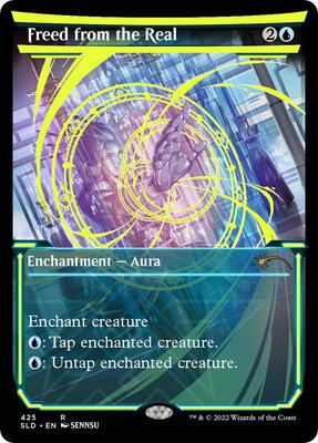 Freed from the Real (Neon Yellow) card from Secret Lair Drop Series