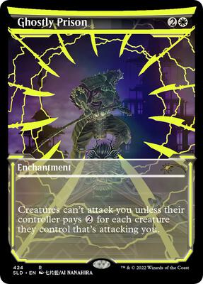 Ghostly Prison (Neon Yellow) card from Secret Lair Drop Series