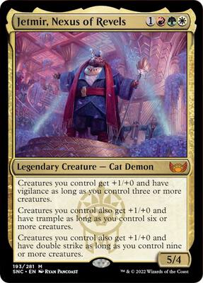 Jetmir, Nexus of Revels card from Streets of New Capenna