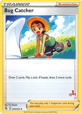 Bug Catcher - 226/264 (#47 Cinderace Stamped) card from Battle Academy 2022