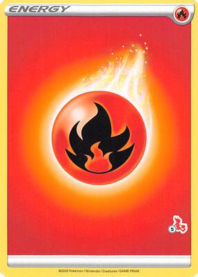 Fire Energy (#5 Cinderace Stamped) card from Battle Academy 2022