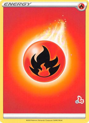 Fire Energy (#6 Cinderace Stamped) card from Battle Academy 2022