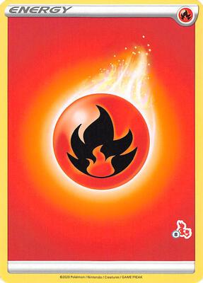 Fire Energy (#8 Cinderace Stamped) card from Battle Academy 2022