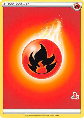 Fire Energy (#16 Cinderace Stamped) card from Battle Academy 2022