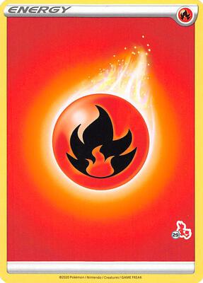 Fire Energy (#29 Cinderace Stamped) card from Battle Academy 2022