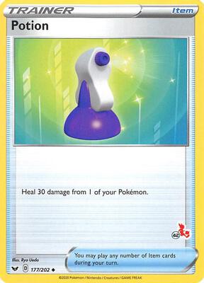Potion - 177/202 (#42 Cinderace Stamped) card from Battle Academy 2022