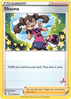 Shauna - 240/264 (#21 Cinderace Stamped) card from Battle Academy 2022