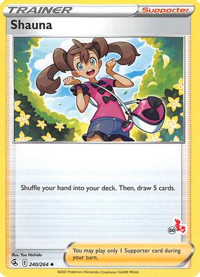 Shauna - 240/264 (#50 Cinderace Stamped) card from Battle Academy 2022