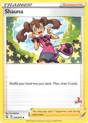 Shauna - 240/264 (#59 Cinderace Stamped) card from Battle Academy 2022